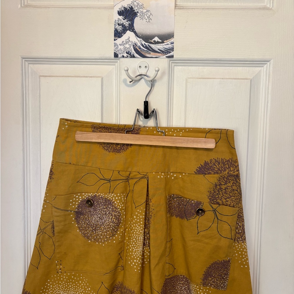 Smoking Lily Mustard Floral Skirt - Small